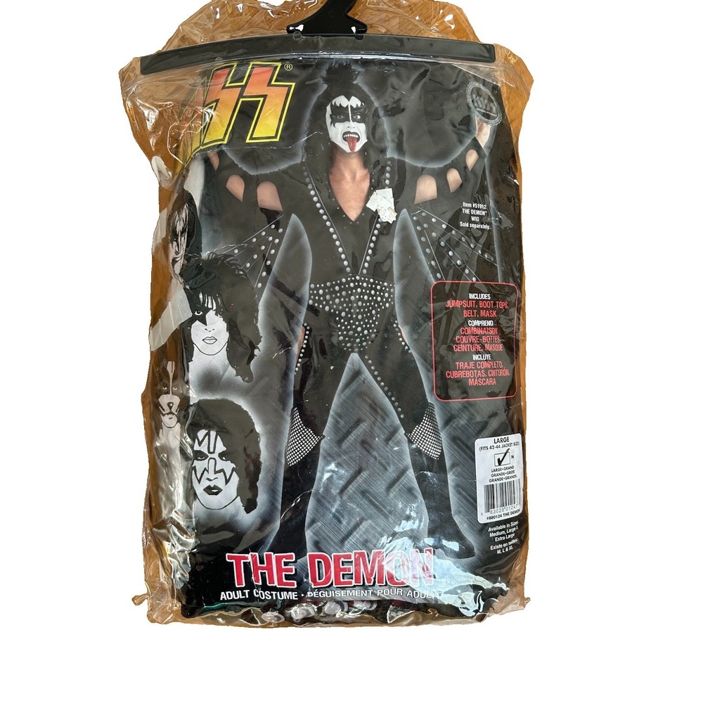 Official KISS Gene Simmons "The Demon" Costume Large Rubie's Complete w/ Mask